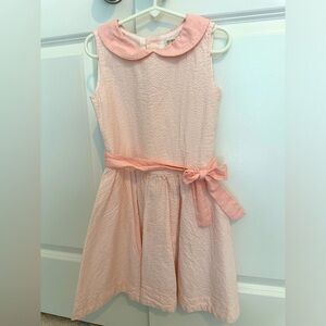 Hope & Henry, girls size 6 pink seersucker dress